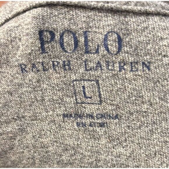 POLO RALPH LAUREN Men's Gray Short Sleeve Crewneck T-Shirt Adult L Cotton - Picture 5 of 6